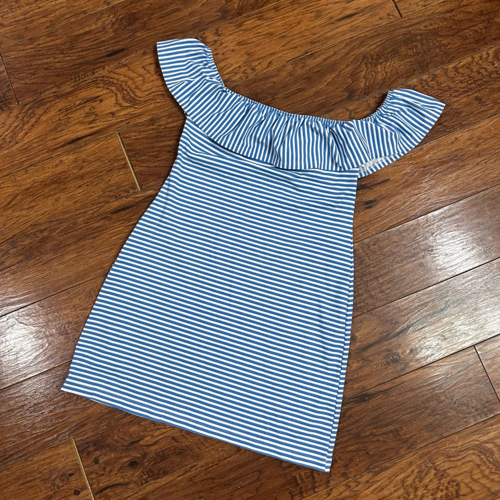 Nautical Sailor Sailor  Off The shoulder Beach/ Boat Size Medium Woman’s Dress